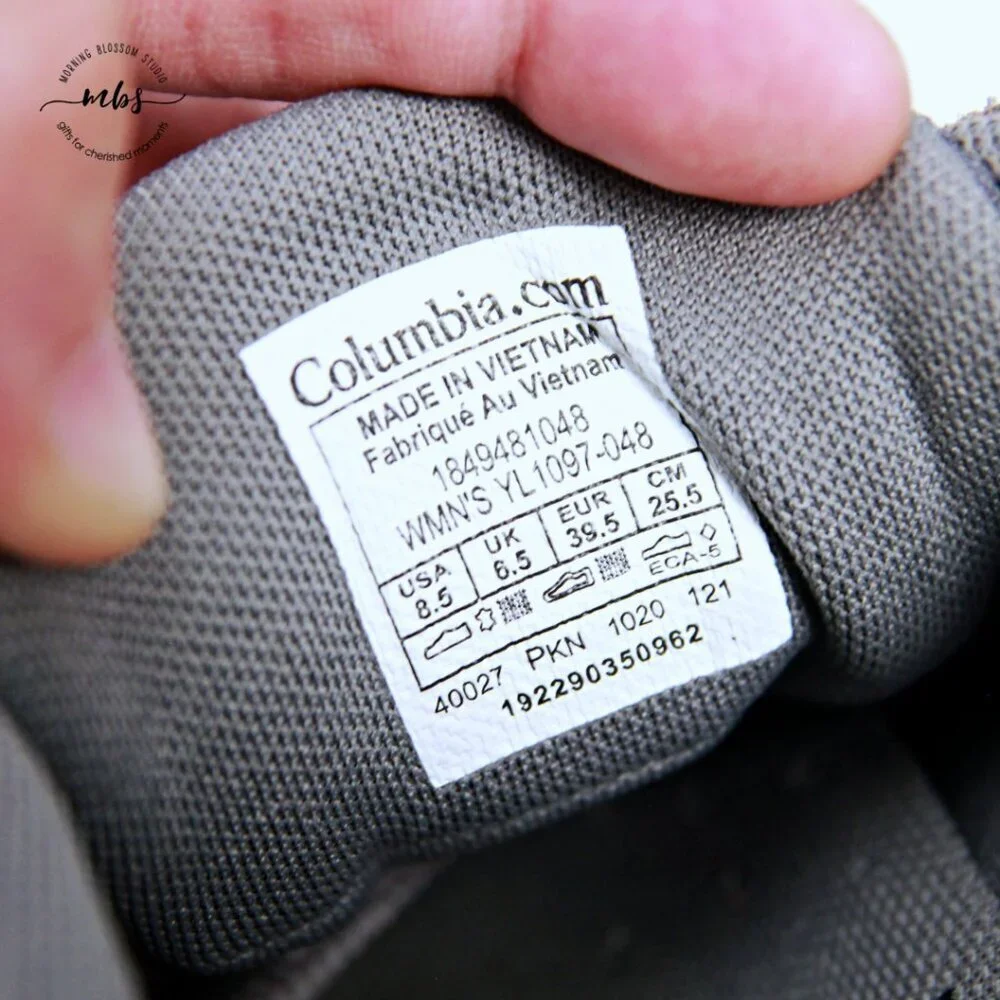 Columbia Armitage Lane‎ Waterproof Hiking Shoes Gray Blue Women 8.5